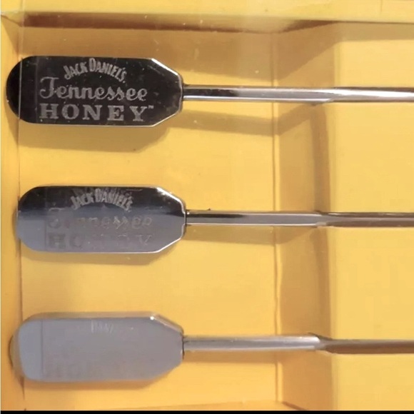 Jack Daniels Honey Cocktail Stir Swizzle Sticks Set of 3 limited edition - Picture 5 of 9